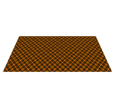 Svart och orange tartan retro matta - Tenstickers