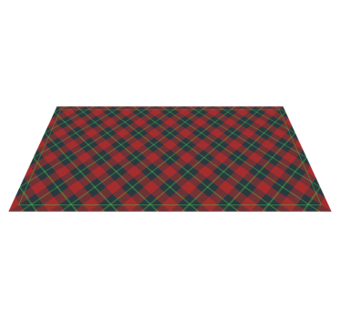 Skotsk tartan retro matta - Tenstickers