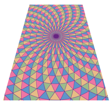 Färgglada triangelvirvlar Vinylmatta geometrisk - Tenstickers