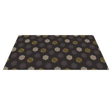 Texturerat hexagonmönster Vinylmatta geometrisk - Tenstickers