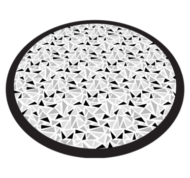 Svarta och grå trianglar Vinylmatta geometrisk - Tenstickers