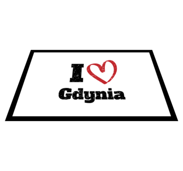 Jag älskar gdynia Vinylmattor med fraser - Tenstickers