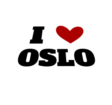 Jag älskar oslo Vinylmattor med fraser - Tenstickers