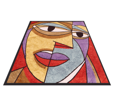 Modern konst geometrisk ansikte samtida mattor - Tenstickers