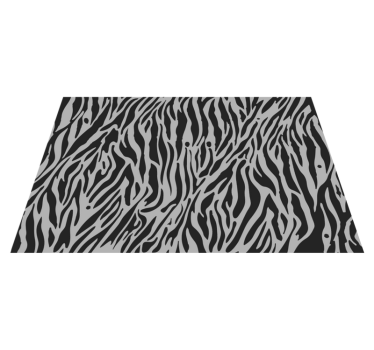 Grå zebra djur tryck matta - Tenstickers