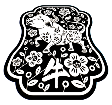 Klassisk ko djur tryck matta - Tenstickers
