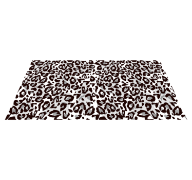 Svart leopard djur tryck vinyl matta - Tenstickers