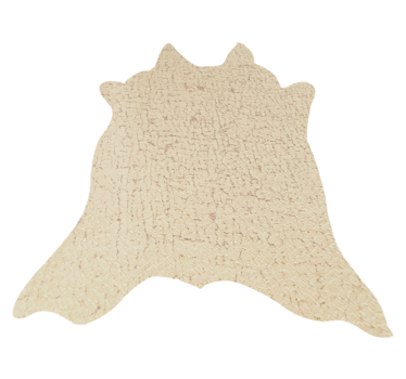 Matta med beige ko-djurtryck - Tenstickers