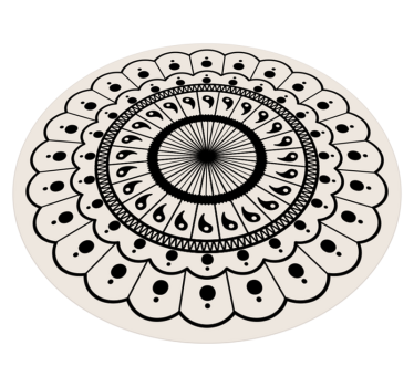 Cirkulär matta för boho mandala sovrum - Tenstickers