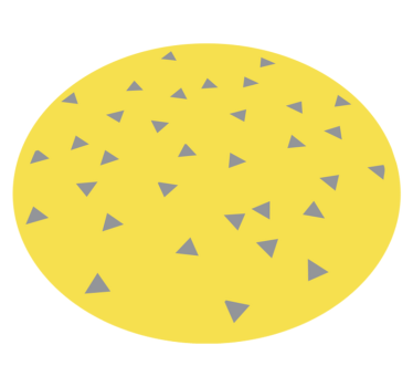 Gul triangeldesign Vinylmatta geometrisk - Tenstickers