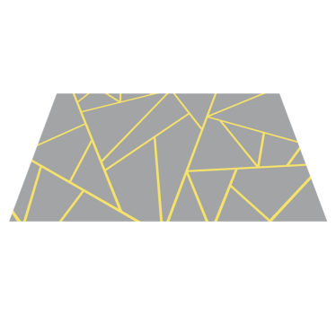 Modernt gult och grått Vinylmatta geometrisk - Tenstickers