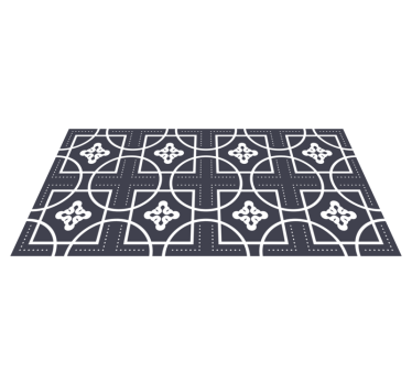 Formlek Vinylmatta geometrisk - Tenstickers