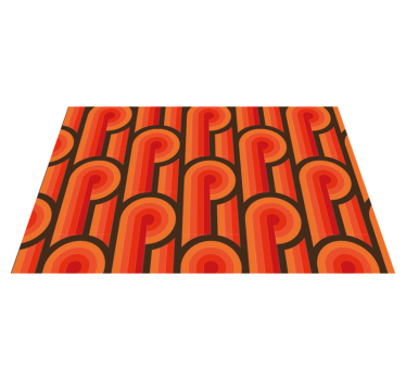 70-tals orange knut retro matta - Tenstickers