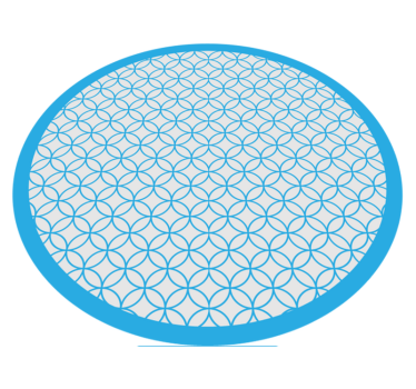 Cirkulär blå elegant mönster Vinylmatta geometrisk - Tenstickers
