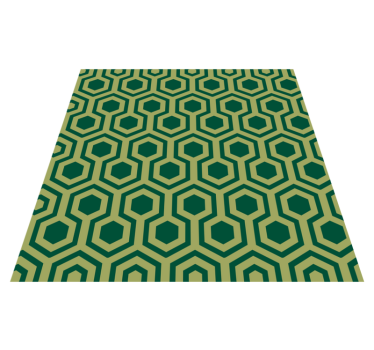 Vintage grön hexagon kakel matta - Tenstickers