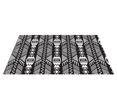 Mörk aztec geometrisk matta - Tenstickers