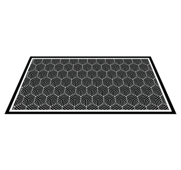 Hexagonkonfiguration Vinylmatta geometrisk - Tenstickers