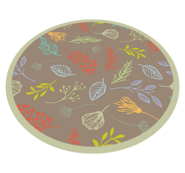 Botaniskt lövtryck Vinylmatta blommor och växter - Tenstickers