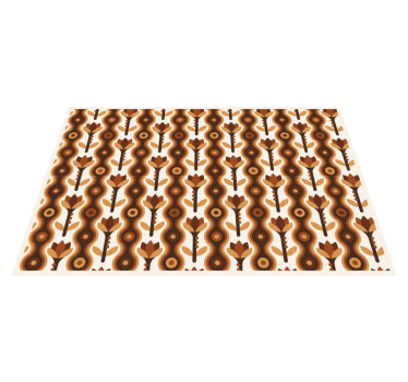 70-talet pop boogie blommor retro matta - Tenstickers