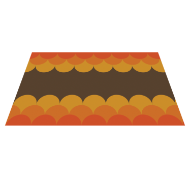 70-tals retro matta med kammussla - Tenstickers