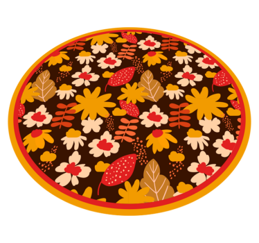 70-tals retroblomma kraftmatta - Tenstickers