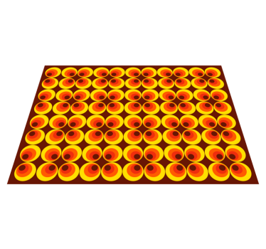 70-tals pop orange cirklar retro matta - Tenstickers