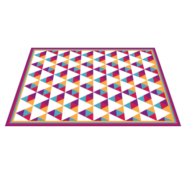 Livfullt triangulärt motiv Vinylmatta geometrisk - Tenstickers