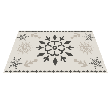Geometriskt snöflingemönster Vinylmatta Jul - Tenstickers