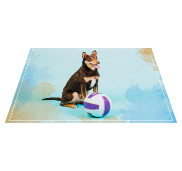 Lekfull hundkamrat Vinylmatta djur - Tenstickers