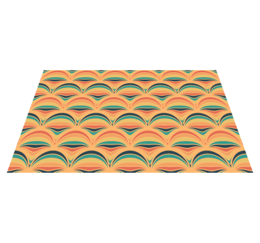 70-talets orange linjer geometriska mattor - Tenstickers
