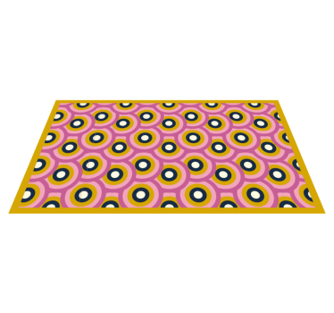 Cirkulär färgfusion Vinylmatta geometrisk - Tenstickers