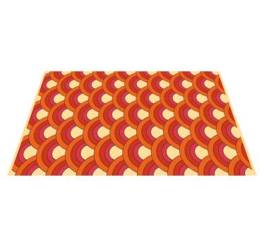 Livfulla vågmotiv Vinylmatta geometrisk - Tenstickers