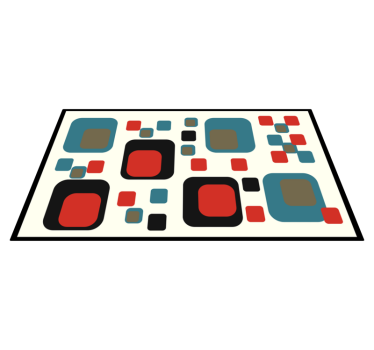 Färgglada abstrakta rutor Vinylmatta geometrisk - Tenstickers