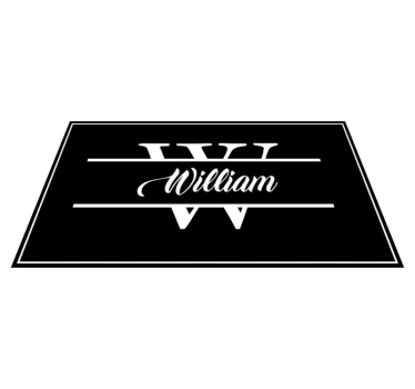 Elegant anpassat namn och initial Vinylmatta modern - Tenstickers