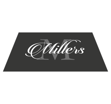 Elegant anpassad och initial vinylmatta sovrum - Tenstickers