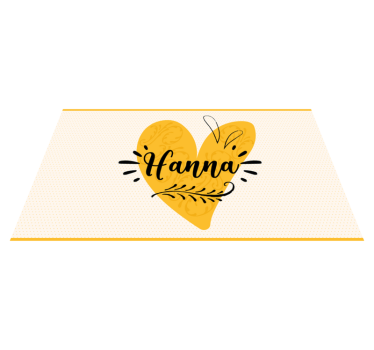 Anpassat orange hjärta Vinylmatta Ungdom - Tenstickers