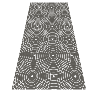Cirkulära mönstrade ränder Vinylmatta geometrisk - Tenstickers