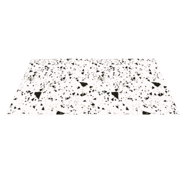 Grå, vit och svart terrazzo textur matta - Tenstickers