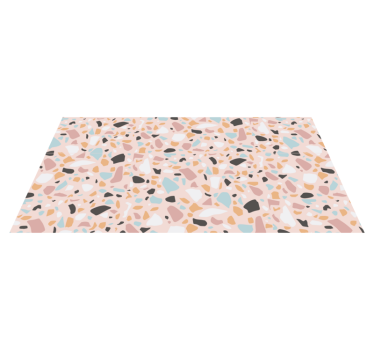 Rosa och blå vattenfärg terrazzo textur matta - Tenstickers