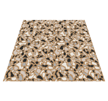 Klassisk brun terrazzo textur matta - Tenstickers