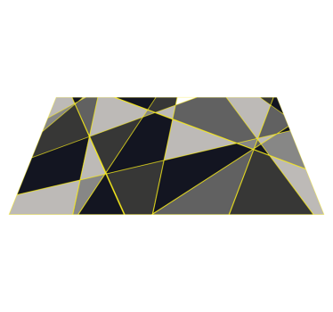 Grå triangellinjer Vinylmatta geometrisk - Tenstickers