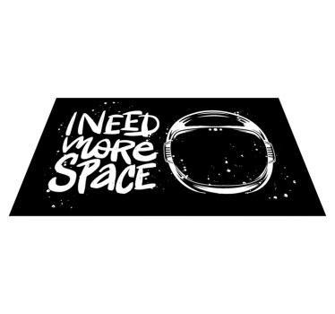 Jag behöver utrymme Vinylmattor med fraser - Tenstickers