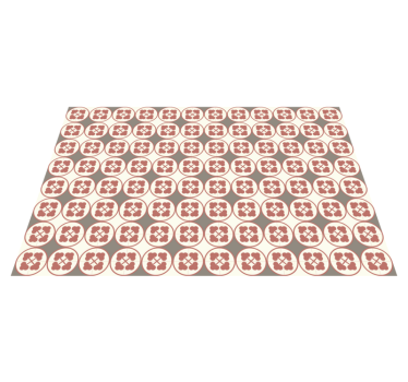 Cirkulära mönsterplattor vinylmatta i marmor - Tenstickers