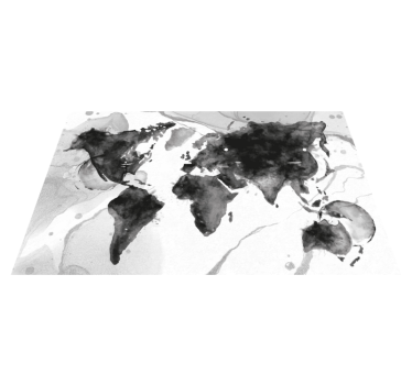 Abstrakt kartillustration Vinylmatta Världskarta - Tenstickers