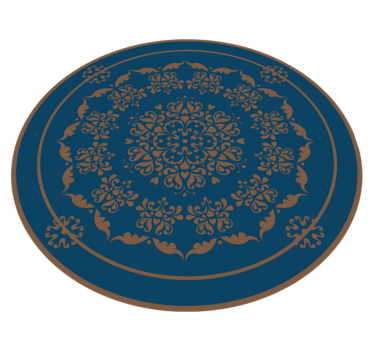 Stor gammaldags mandala matta - Tenstickers