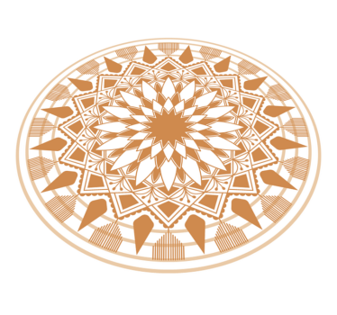 Naturliga färger stor mandala matta - Tenstickers