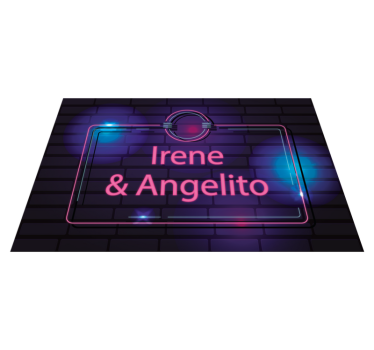 Neon parnamn Vinylmatta Ungdom - Tenstickers