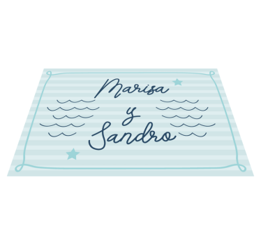 Namn på marina par Vinylmatta sovrum - Tenstickers