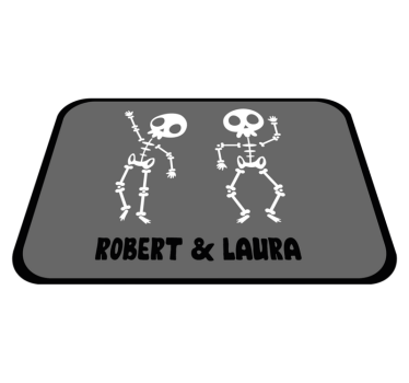 Skelettduo Vinylmatta namn - Tenstickers