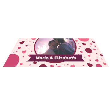 Personlig kärleksbild Vinylmatta sovrum - Tenstickers